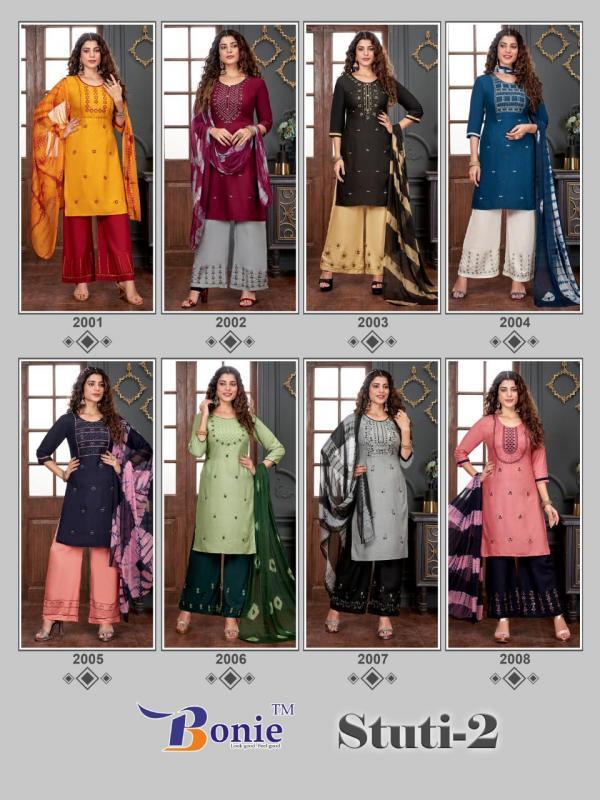 Bonie Stuti 2 Fancy Designer Rayon Readymade Collection